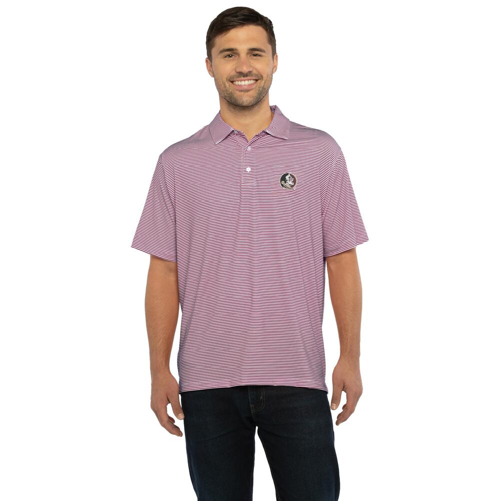 Vansport College Moisture Wicking Striped Polo Florida Seminoles Large (B355)
